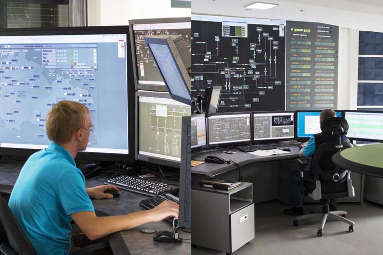 Dispečink ČEPS, zajišťuje provoz celé naší elektroenergetické přenosové soustavy.