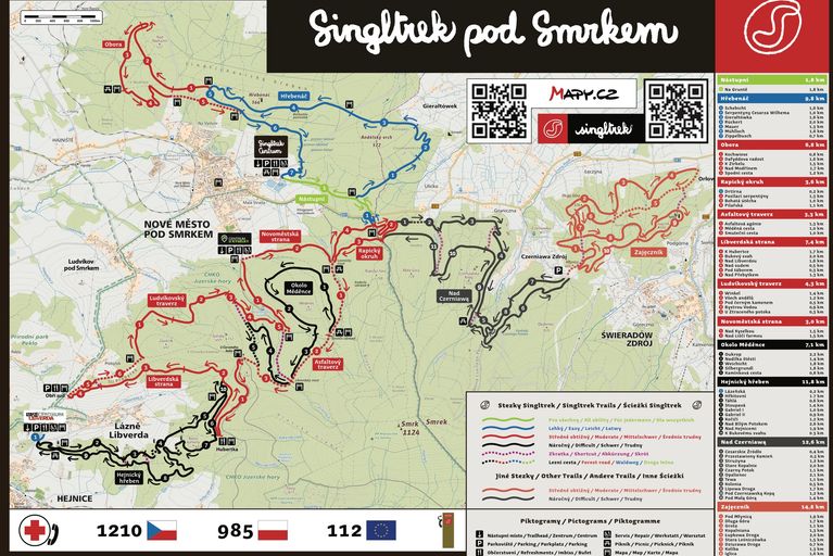 Mapa Singltrek pod Smrkem