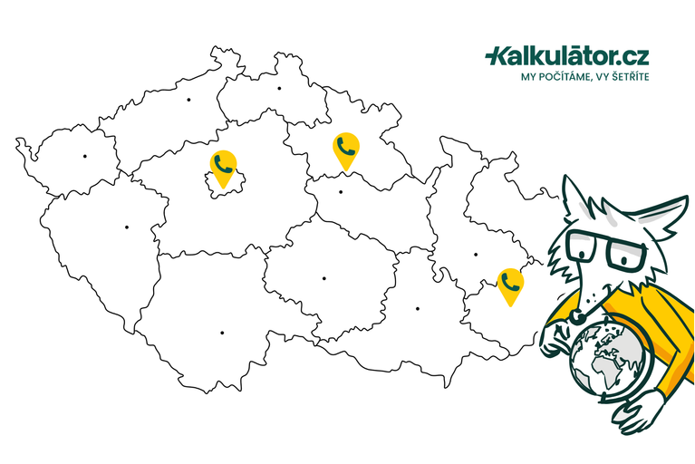 Mapa poboček Kalkulátor.cz
